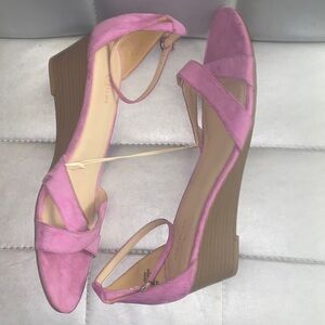 Pink Wedge Sandals
